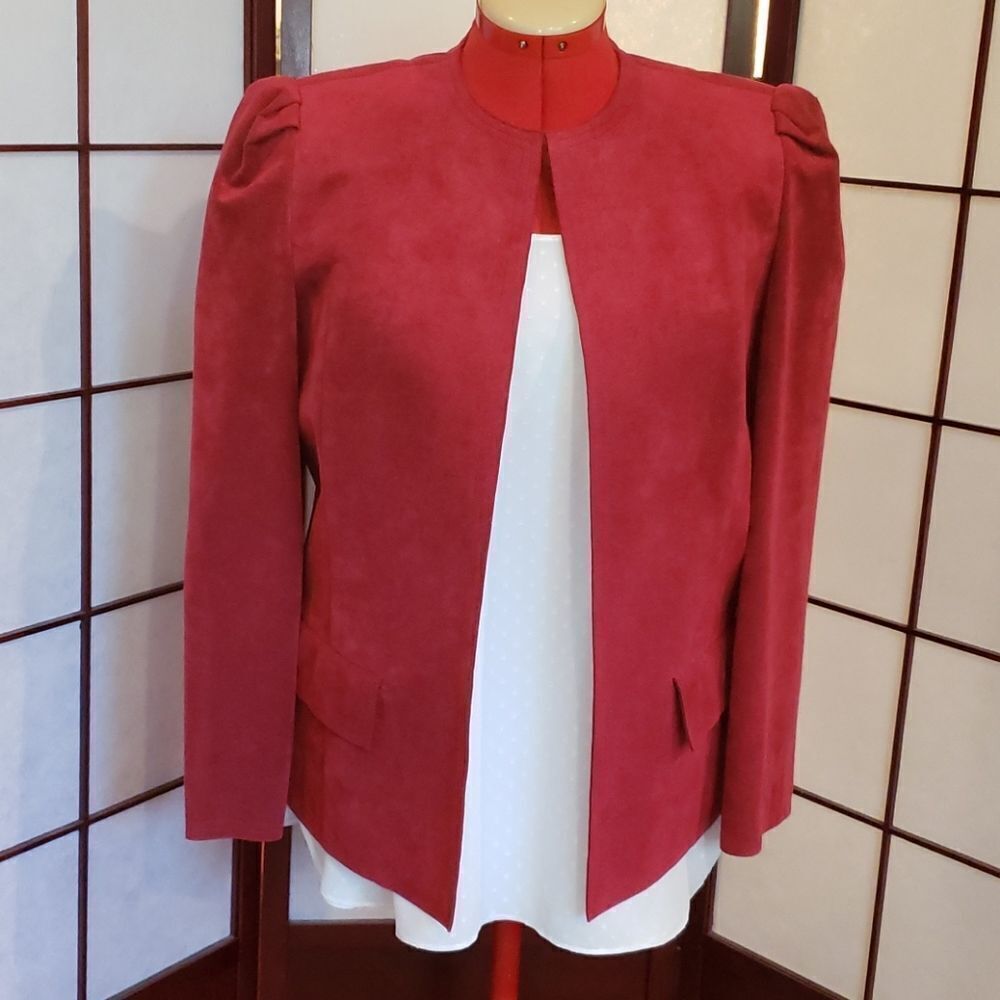 Roth-Le Cover Magenta Suede Open-faced Jacket
